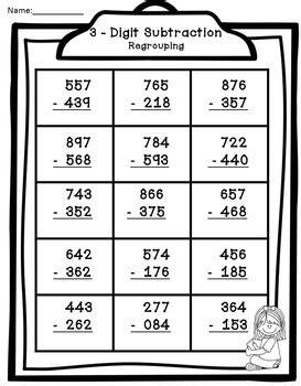 Subtraction math learning 2 digit subtraction with regrouping. 3 Digit Addition by Teaching Second Grade | Teachers Pay ...