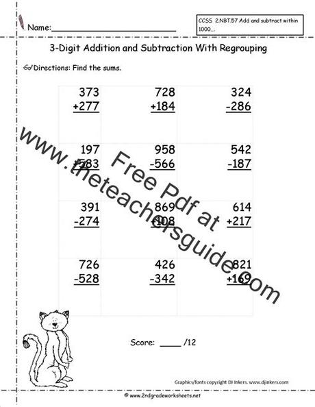 3 Digit Subtraction Regrouping Worksheet Pdf - Free 3.NBT.2 Spring Themed 3 Digit Subtraction With ... / Each worksheet has 20 problems practicing the concept of regrouping (borrowing). Here is an overview of the sheets available Free Math Printouts from The Teacher's Guide