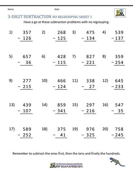 3 Digit Subtraction Regrouping Worksheet Pdf - Free 3.NBT.2 Spring Themed 3 Digit Subtraction With ... / Each worksheet has 20 problems practicing the concept of regrouping (borrowing). This pdf contains a nice mix of problems, with some requiring students to borrow only once for some and twice for others. Home Learning - Maths | Corley Centre