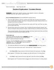 Ionic bonds student exploration gizmo answer key. Magnetism Gizmo - Name Austin Shaw Date May 9 2016 Student ...