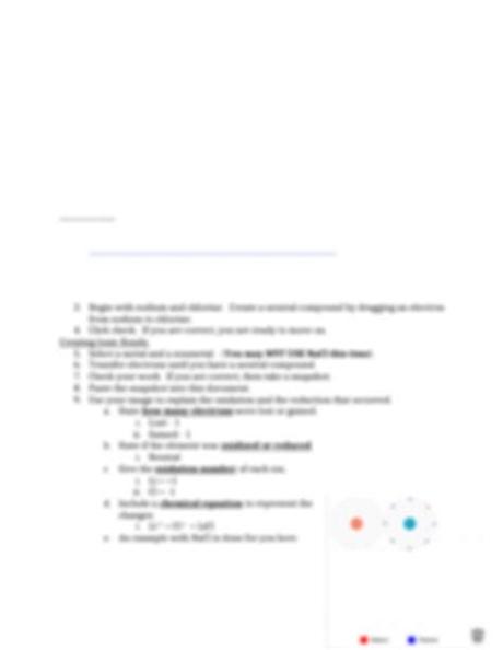 Student exploration ionic bonds gizmo answer key activity. Redox and Ionic Bonds Gizmo - Your Name Naomi Dang Redox ...