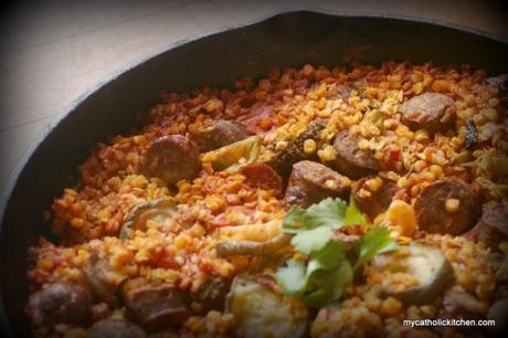 Sausage and Red Lentils