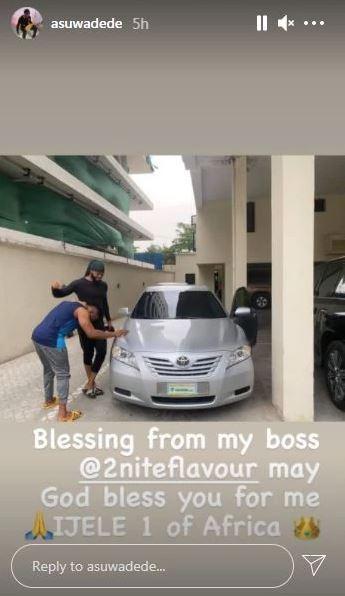 Flavour, The Singer, Gifts a Car to a Childhood Friend.