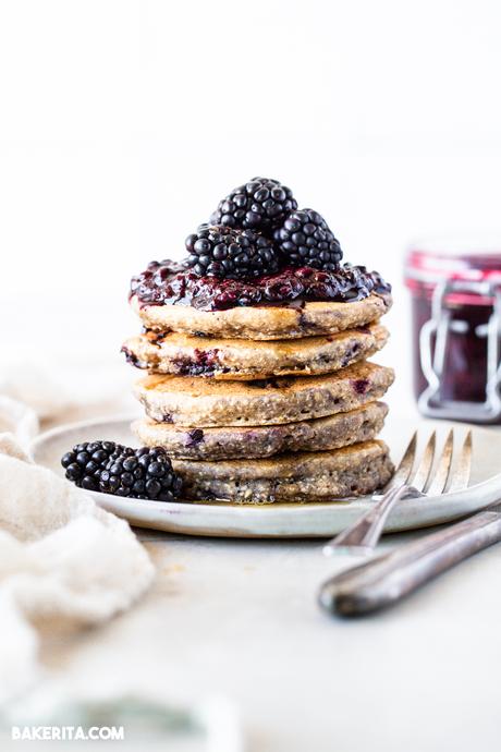 Gluten-Free Vegan Blackberry Pancakes