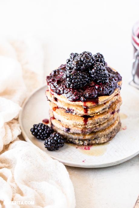 Gluten-Free Vegan Blackberry Pancakes
