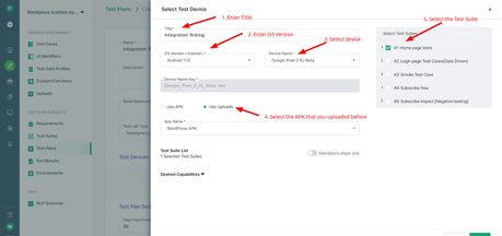 Integration testing of your Android with Testsigma