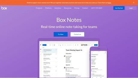 Box Notes- best evernote alternatives