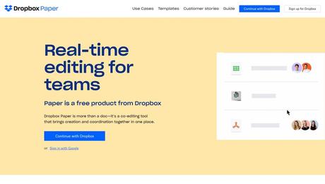 Dropbox paper- best evernote alternatives