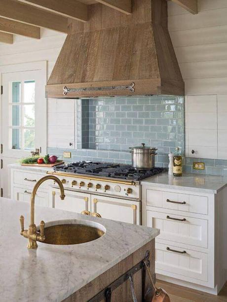 French Country Decor Calming Blue Subway Tiles - Harptimes.com