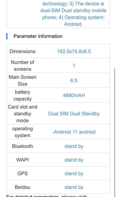 Realme 8 series phone TENAA listing