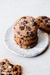 Gluten-Free Sourdough Chocolate Chip Cookies (Dairy-Free + Vegan)