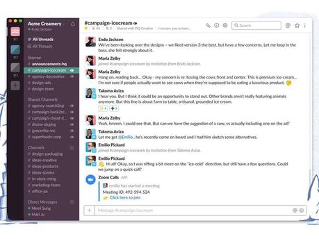 slack channel chat