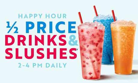 sonic happy hour half price drinks and slushes