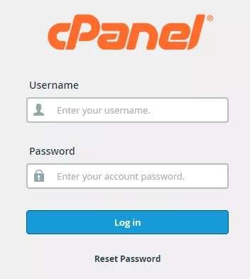 Login page of Namecheap cPanel of your website