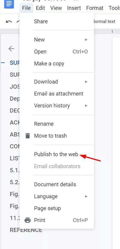 publish docs to web