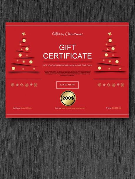 Christmas Gift Certificate – free Google Docs Template