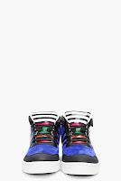 Why Ask Y? : Y-3 Blue Striped Courtside Sneaker