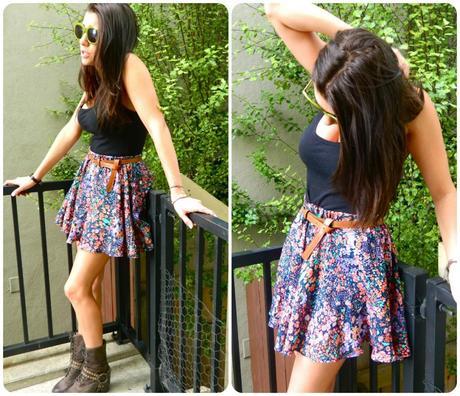 floral print skirt