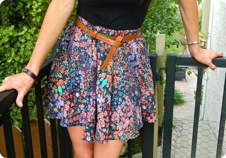 floral skirt