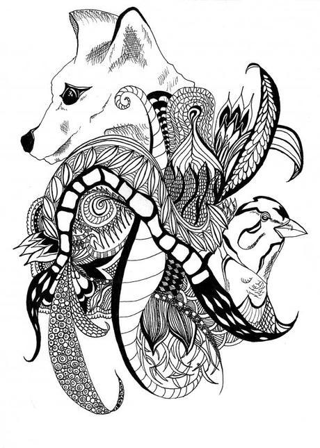 ink_fox_bird Alexis Kadonsky – Inking Animals