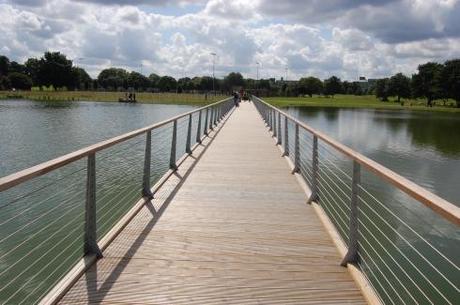 Burgess Park Lake Bridge