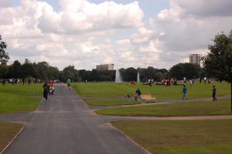 Burgess Park View Across Great Lawn