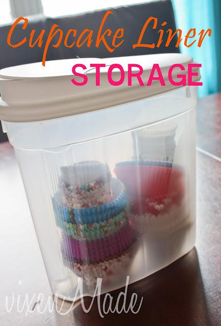 Cupcake Liner Storage