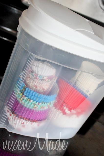 Cupcake Liner Storage