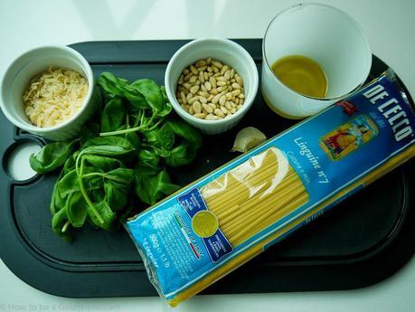 Ingredients for Pesto Linguine