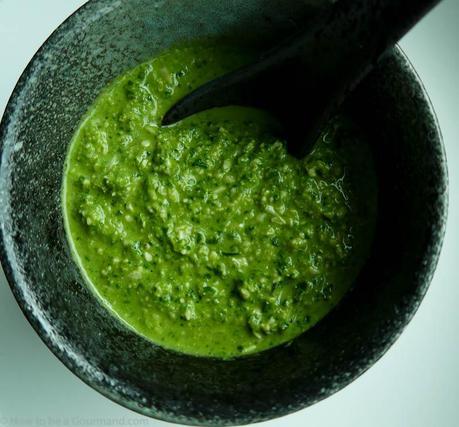 Freshly made Basil and Pine Nut Pesto