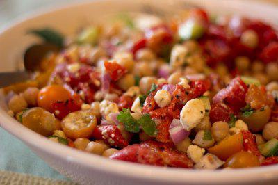 Chickpea and Roasted Red Pepper Salad