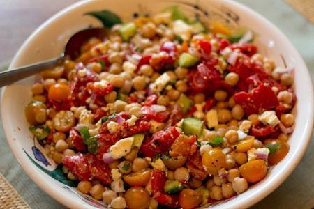 Chickpea and Roasted Red Pepper Salad (2 of 3)