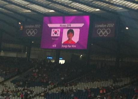 The wrong flag: North Koreans angry over South Korean flag in pre-match video.