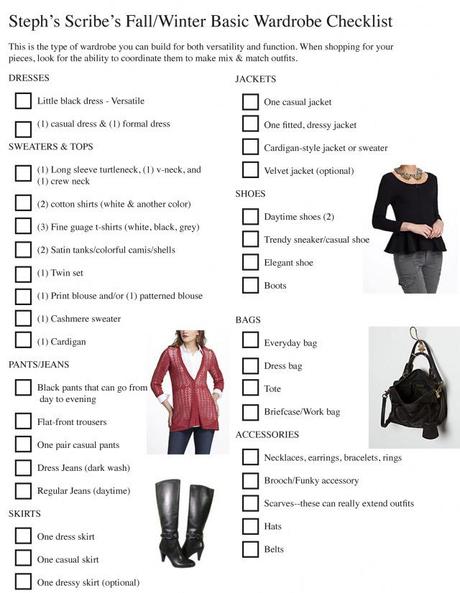 Fall/Winter Wardrobe Checklist As We Continue Fashion Fridays