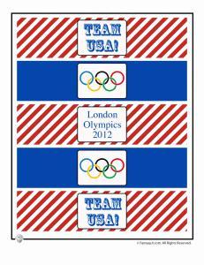 Olympics Party Water Bottle Wrappers