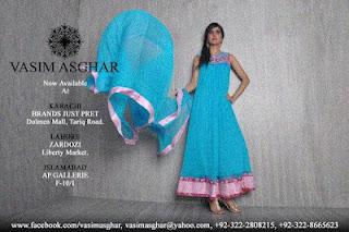 Vasim Asghar Eid Dresses for ladies 2012