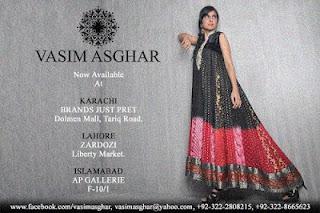 Vasim Asghar Eid Dresses for ladies 2012