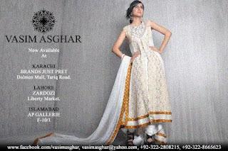 Vasim Asghar Eid Dresses for ladies 2012