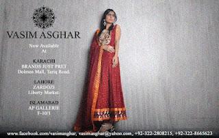 Vasim Asghar Eid Dresses for ladies 2012