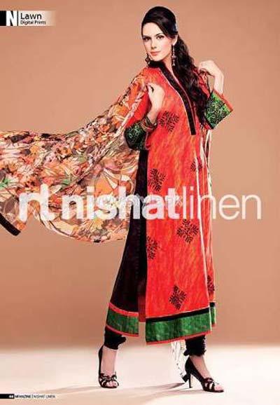 Summer Festive Collection 2012 by Nishat Linen with Awe-Inspiring and Decorous Contrives