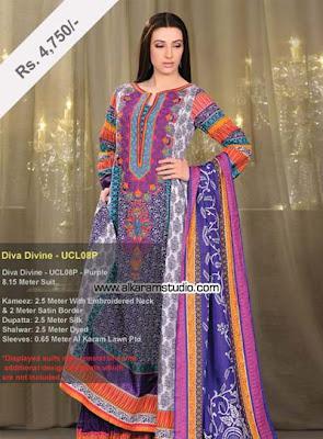 Latest Lawn Dresses For Ramzan Eid 2012 Umar Sayeed – Alkaram Studio