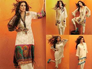 Shirin Hassan Eid Collection 2012 Silk Long Shirts, Tunics