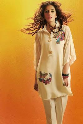 Shirin Hassan Eid Collection 2012 Silk Long Shirts, Tunics