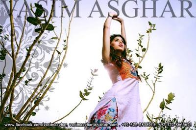 Stylish Eid Dresses Collection By Vasim Asghar For Women 2012