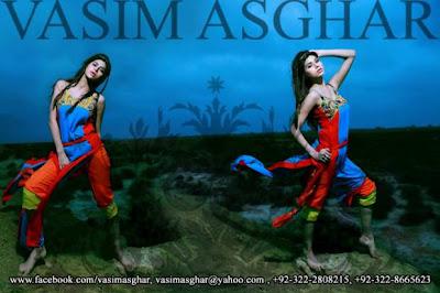 Stylish Eid Dresses Collection By Vasim Asghar For Women 2012