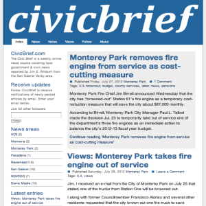 CivicBrief.com features local government news and issues by Newser editor