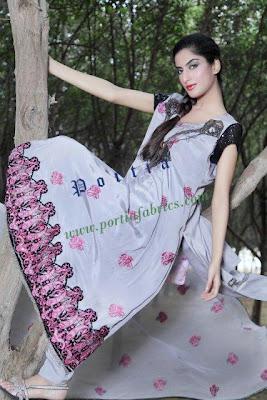 Portia Fabrics Embroidered Chiffon & Silk Eid Collection – Vol 2 - 2012
