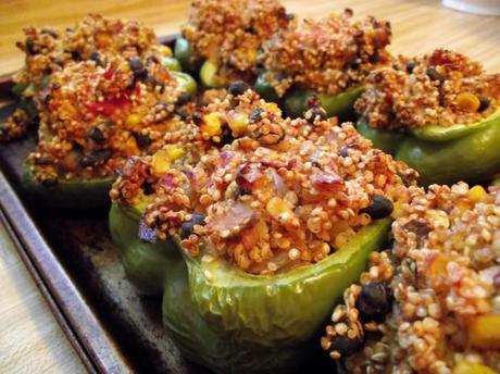 DSCF5593 650x487 Black Bean and Quinoa Stuffed Peppers