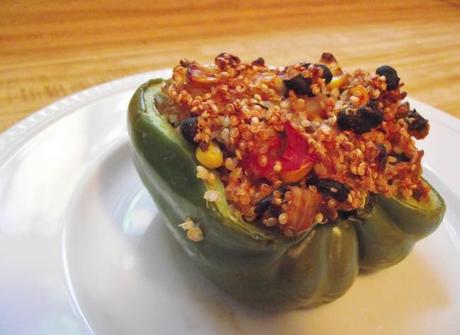 DSCF5599 650x474 Black Bean and Quinoa Stuffed Peppers