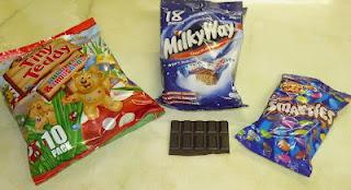 Tiny Teddy, Milky Way, Smarties, Chocolate